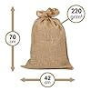 Lot 3 Sacs Toile de Jute, 42 x 70 cm, 220 gr/m2, 15kg -La Cordeline ACJN4270-L3 Naturel #1