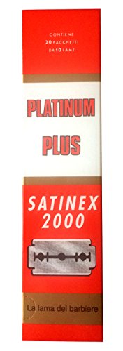 Satinex 2000 Platinum Platinum Plus Double Edge Safety Razor Blades, 200 Count