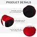 Zeyune 4 Pcs 2pcs/4pcs Christmas Bunny Ears Headband for Kid with Pom Tail Monster Cartoon Toy Character Cosplay for Toddler Girl (Red,Black)