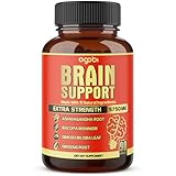9in1 Brain Support Supplement, Equivalent to 5750mg of 9 Herbs - Concentrated Ashwagandha Root, Gotu Kola Powder, Bacopa Monnieri Powder and More - 90 Capsules - 3-Month Supply