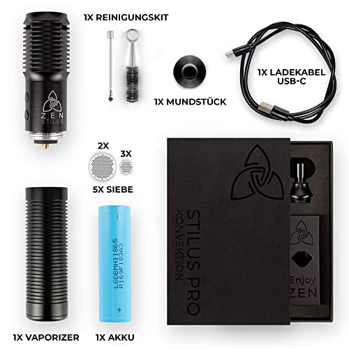 ZEN-Vaporizers-Stilus-Pro-Convection-Vape-Pen-with-LED-display-1600mAh-battery-Lightweight-Aluminium-Body--No-Nicotine