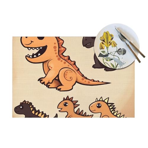 Sets de table lavables dinosaure pour protéger la table des taches