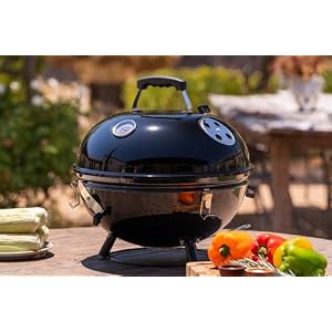 Megamaster 4 in 1 Vertical Smoker Charcoal Grill with Adjustable Air Vent Built In Temperature Gauge 600 SQ In Cooking Area Storage Rack BBQ Grill for Camping Picnics and More 810 36014