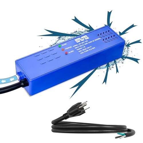 Image of MSELTOS 15.8 GPH 120 FT Max Head Drip Pan HVAC Condensate Pump 110V /230V w /Automatic Safety Switch, Quiet Removal Auto Sump Pump Submersible Water Pump for AC, Dehumidifier, Furnace, Basements