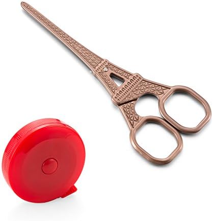 Eiffel Tower Craft Scissors Embroidery Shears 5 Inch Sewing Small Sharp for Crafting Art Work Embroidery Threading Needlework by JINJIAN -Bronze