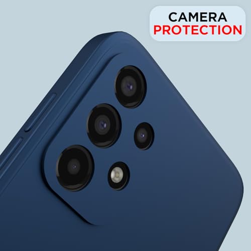 Image of Outlouders Back Cover for Samsung Galaxy A13 4G / A13 5G | Camera Protection | Durable Soft Matte Silicone Bumper Case (Blue)