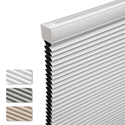 Myshade Cordless Cellular Shades，Blinds For Windows, Blackout Room Darkening Shades，Cellular Blinds, Window Blinds & Shades, Honeycomb Shades For Windows(White，46" W X 72" H) #TOP11