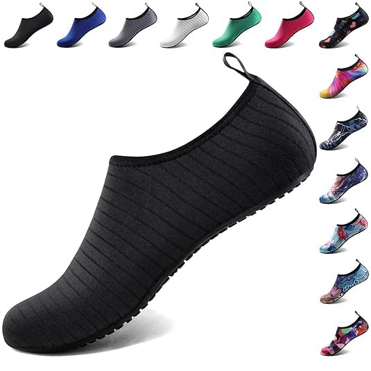 TAGUDA Mens Womens Water Shoes Barefoot Beach Pool Shoes Quick-Dry Aqua Yoga Socks Slip-on for Women Men Surf Swim Water S... - Review, Price and Buying Guide