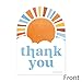 Big Dot of Happiness Retro Sunshine Flat Thank You Cards, Here Comes The Son Party Theme, Boy Boho Baby Shower Gratitude Note Letters with Envelopes - Set of 12