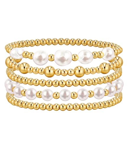 Silver Bracelets For Women Trendy Cute Pearl Beaded Gold Bracelet