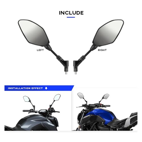 Espejos Retrovisores Laterales Moto para Rutas Seguras en FZ-07 y XSR700 5
