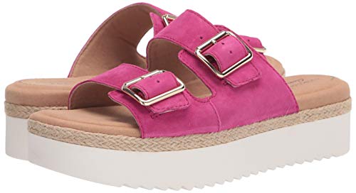 Clarks Women's Lana Beach Wedge Sandal, Hot Pink Suede, 9 #TOP6