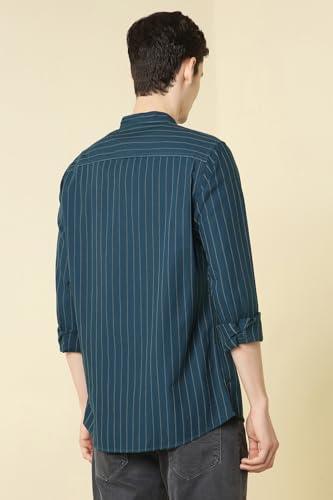 Image of Allen Solly Men's Casual Mandarin Collar Shirt | Regular Fit | Contemporary Design | Smart Casual Wear