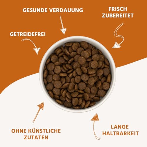 Wildfang® Hundefutter - Trocken - Getreidefreies Hundefutter - Premium Trockenfutter (2 kg, Ente mit Süßkartoffel)