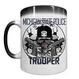 Stay Frosty Enterprises Michigan State Police Trooper Law Enforcement Heat Activated 15 oz Ceramic Coffee Mug
