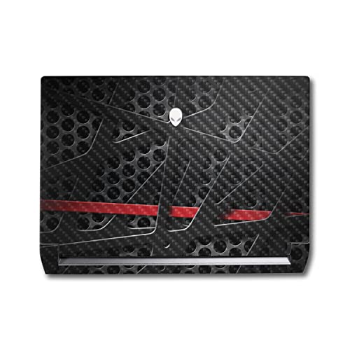 Image of MightySkins Carbon Fiber Skin Compatible with Alienware M17 R5 (2022) Full Wrap Kit - Tech Web | Protective, Durable Textured Carbon Fiber Finish | Easy to Apply & Change Styles | Made in The USA
