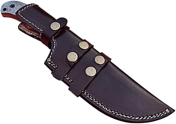 Miniatura 8 de TZ 35 Cuchillo de seguimiento hecho a mano de acero de Damasco Ful Tang de 12 pulgadas, agarre perfecto con mango de damasco horizontal Carry Scout