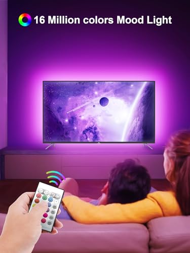 Image of GIPOYENT RGB LED Strip Lights 5 Meter 300 LEDs | Waterproof LED Strip Light with Bluetooth App & 42 Key IR Remote | Multicolor Strip Lights for Home Decoration & Bedroom