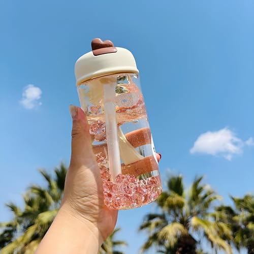 Image of THE VENTI SHOTAY COOL Unbreakable Water Bottle with Sipper BPA Free Tritian, Leak-Proof Water Bottle Ideal for Office, Sports, School, Gym (450ML-Cream)