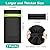 Pletpet 25" L x 13"W Winter Spigot Cover - Black Long Outdoor Faucet Cover Socks for Freeze Protection Pipe Insulation with Reflective Strip