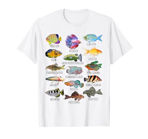 Fishkeeping Fish Species Biology Types Of Aquarium Fish T-Shirt