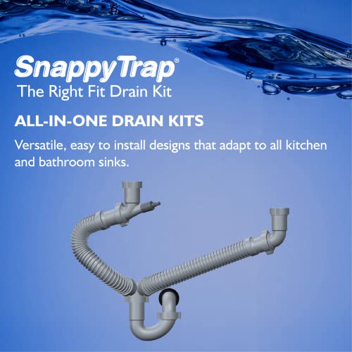 Snappy Trap 1 1/2" All-In-One-Drain Kit For Double Bowl Kitchen Sinks #TOP6