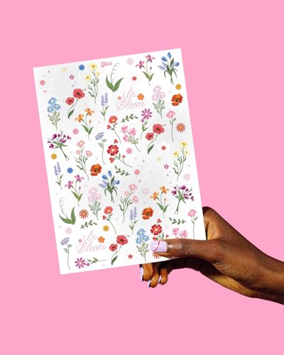 xo, Fetti Wildflower Garden Temporary Tattoos - 104 designs | Pastel Florals, Spring, Garden Party, Bridal Shower, Birthday Favors, Easter, Girly