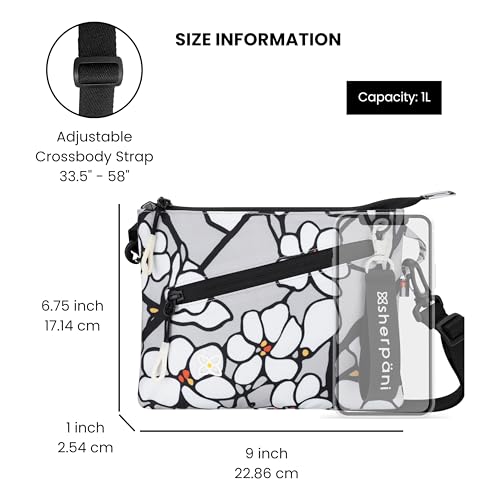 Image of Sherpani Zoom, Small Crossbody Purse, Nylon Crossbody Bag, Lightweight Cross Body Bag, Sleek Dual Pouch, Purses for Women