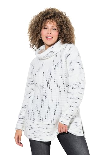 Ulla Popken Womenswear Plus Size Curvy Space Yarn Oversized Turtleneck