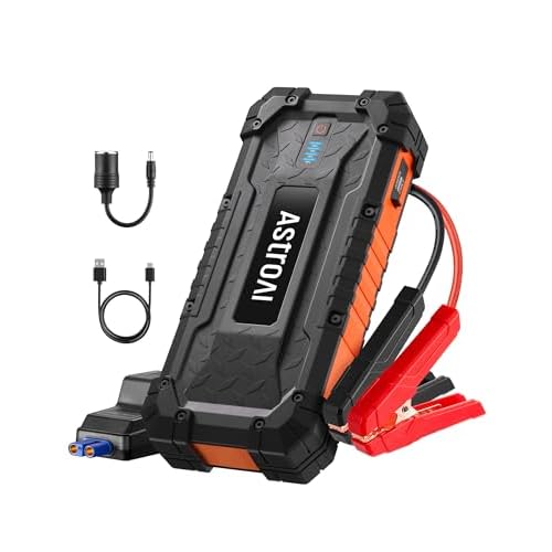 AstroAI S8 Ultra 4000A Jump Starter, 24000mAh Car Starter(All Gas, Up to 12L Diesel Engine), 12V Auto Battery Booster Pack, Jump Box with USB Quick Charge and DC/Type C Port, LED Light, Jump