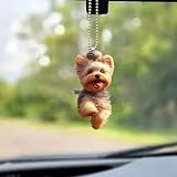 Yorkshire Terrier Hunde-Anhänger, vielseitiger Charm, niedlicher Welpe, Schlüsselanhänger für Auto-Dekoration, Rucksäcke, Partys und Spiegel, festlich, flacher Sammler für Mini-Frauen, Muscheln,