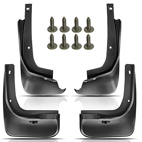 YHTAUTO Set of 4 Mud Flaps Splash Guards Accessories Replacement for Toyota Corolla Base CE L LE XLE Models 2009 2010 2012 2013 Sedan, Front and Rear LH RH, Black