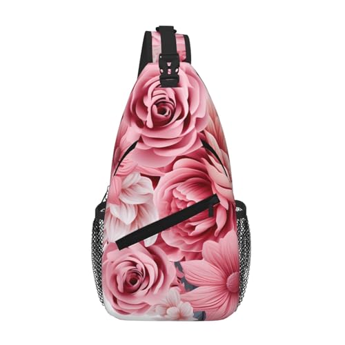 Mochila bandolera cruzada unisex estilo floral