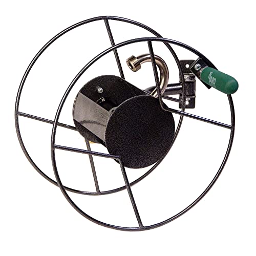 Yard Butler Hose Reel Mounts - Compact and Versatile Garden Hose Holder with Swivel and Mounting Options - Great for Garden Storage, 180 Degree Pivot