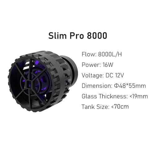 Pompe à vagues Slim Pro 8000 Bluetooth pour récif et aquarium - 3
