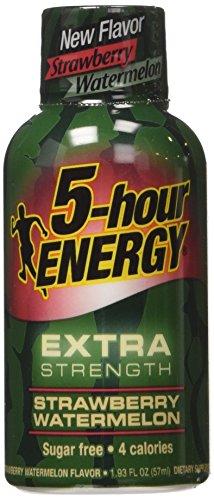 5 Hour Energy Drink Shot, Extra Strength Strawberry Watermelon, 6 Count