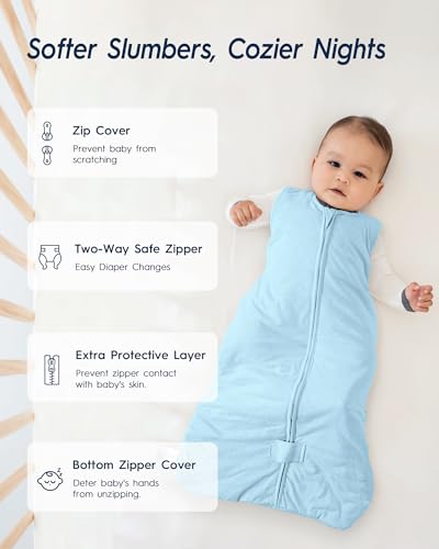 Image of TotAha Baby Sleep Sack 0-6 Month TOG 1.0, Premium Soft Wearable Blanket Baby Sleeping Bag with 2-way Safe Zipper for infant Babies Girl Boy