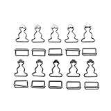 2 inch Inside Bottom Size Bronze Suspender Buckle with Rectangle Buckle Sliding Bar Pack of 10 Sets...