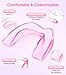 Litlcutie Mouth Guard for Women, Mouth Guard for Grinding Teeth at Night, 2 Color Night Guards for Sleeping, Reusable Teeth Grinding Guards, with 5X Magnifier Guard Case, 4 Pcs/2 Sizes