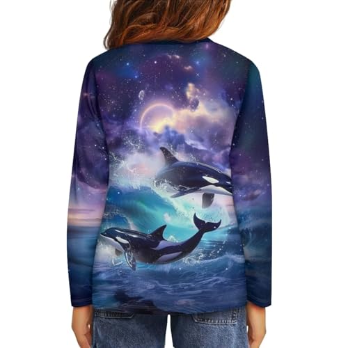 Image of Uourmeti Teens Girls Long Sleeve T Shirts Fall Outfits Boys Active Sportswear Running Tops