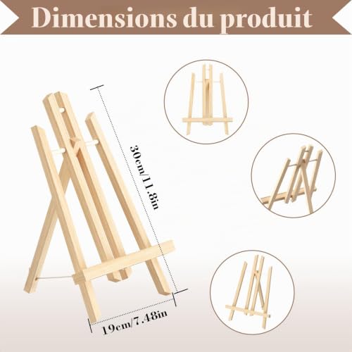 BREANIFULL Lot de 2 chevalets de table 30 x 19 cm - Photos, art et artisanat – vue 7