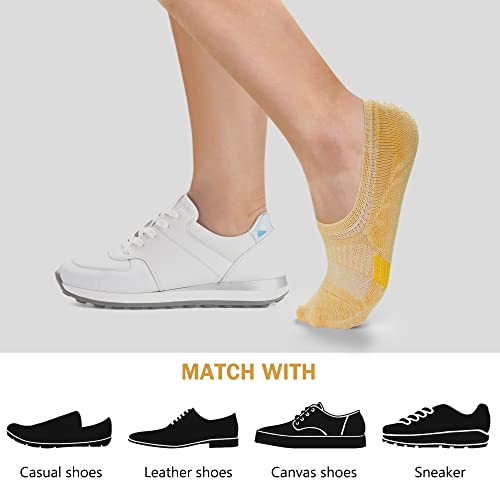 Amutost Womens No Show Socks Athletic Running Cushioned Socks Low Cut Ankle Socks Size 5-8 2 Sets #TOP6