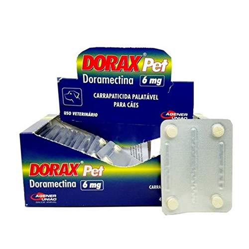 DORAX PET 6MG CARRAPATICIDA BLISTER COM 4 COMPRIMIDOS