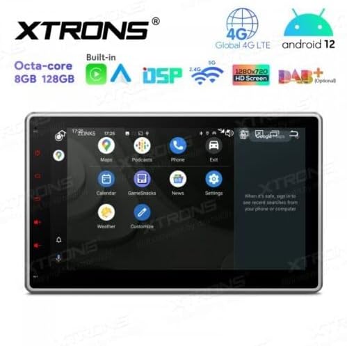 XTRONS TIX125L app drawer showing various Android applications like Maps, Phone, Music, and Settings.