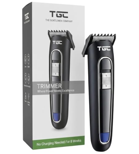 THE GENTLEMEN COMPANY Hair Trimmer for Men | Beard, Hair & Moustache Trimmer with T-Blade | Waterproof Rechargeable Grooming Kit | Type-C USB Charging...