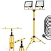 Produktbild MASKO® LED Baustrahler mit Stativ 100W Doppel 2x 50W Strahler 6500K Arbeitsleuchte Arbeitsscheinwerfer 5m Bauscheinwerfer Baulampe Baustellenlampe innen außen höhenverstellbar bis max. 202cm