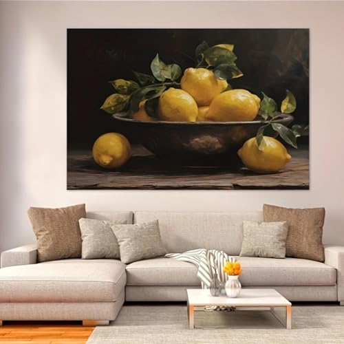 Art moderne nature morte au citron pour decoration salon chic