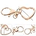 TEHAUX 10pcs Heart Shape Lobster Claw Keychain Durable Split Ring Heart Element Pendants for Bag and Key Decoration Adorable All Occasions