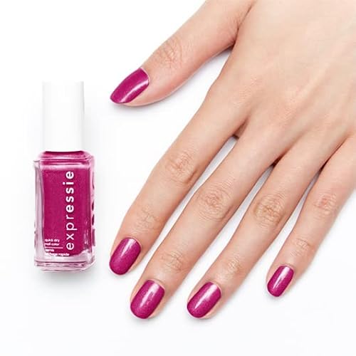 Essie Expressie Quick Dry Vegan Nail Polish, Deep Fuschia Pink, Don't Glitch Get Better, 0.33 Ounce #TOP7