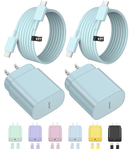 Type C Charger Fast Charging for iPhone 16 15,USB C Samsung Chargers Block 25W Super Fast Wall Chargers for Samsung Galaxy S25/S24 S23 S22 S21/iPhone 16/16 Pro Max/15/15 Pro Max,Android Charger(Blue)